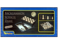 Schack/Chess - Backgammon - Checkers set: Travel, Magnetic