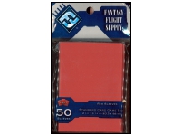 FFG Sleeve: Gr� - standard card game sleeve  med r�d baksida (63,5 x 88 mm) - 50 st