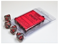 Translucent - Smoke/Red - d10, 10 st