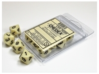 Opaque - Ivory/Black - d10, 10 st