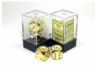 Goldplated Metallic d6, 2 st (16 mm, prickar)