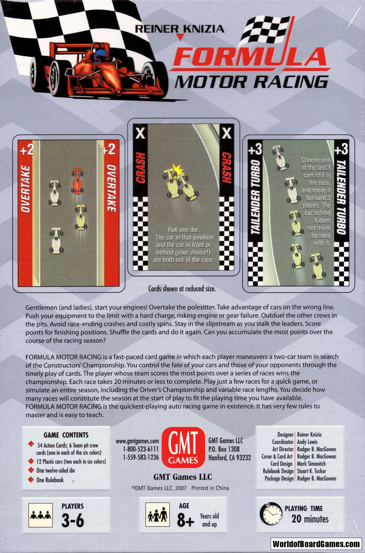 Formula Motor Racing, Board Game