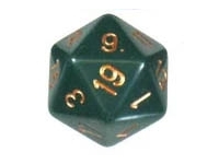 Opaque - Dusty Green/Copper - d20