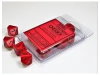 Opaque - Red/Black - d10, 10 st