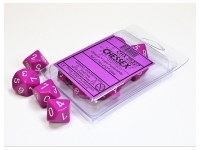 Opaque - Light Purple/White - d10, 10 st