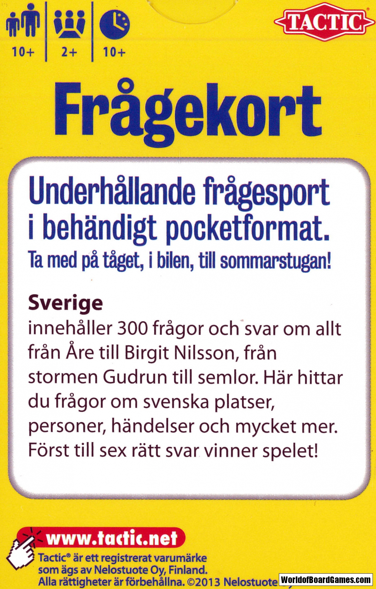 Frågekort: Sverige - WorldofBoardGames.com