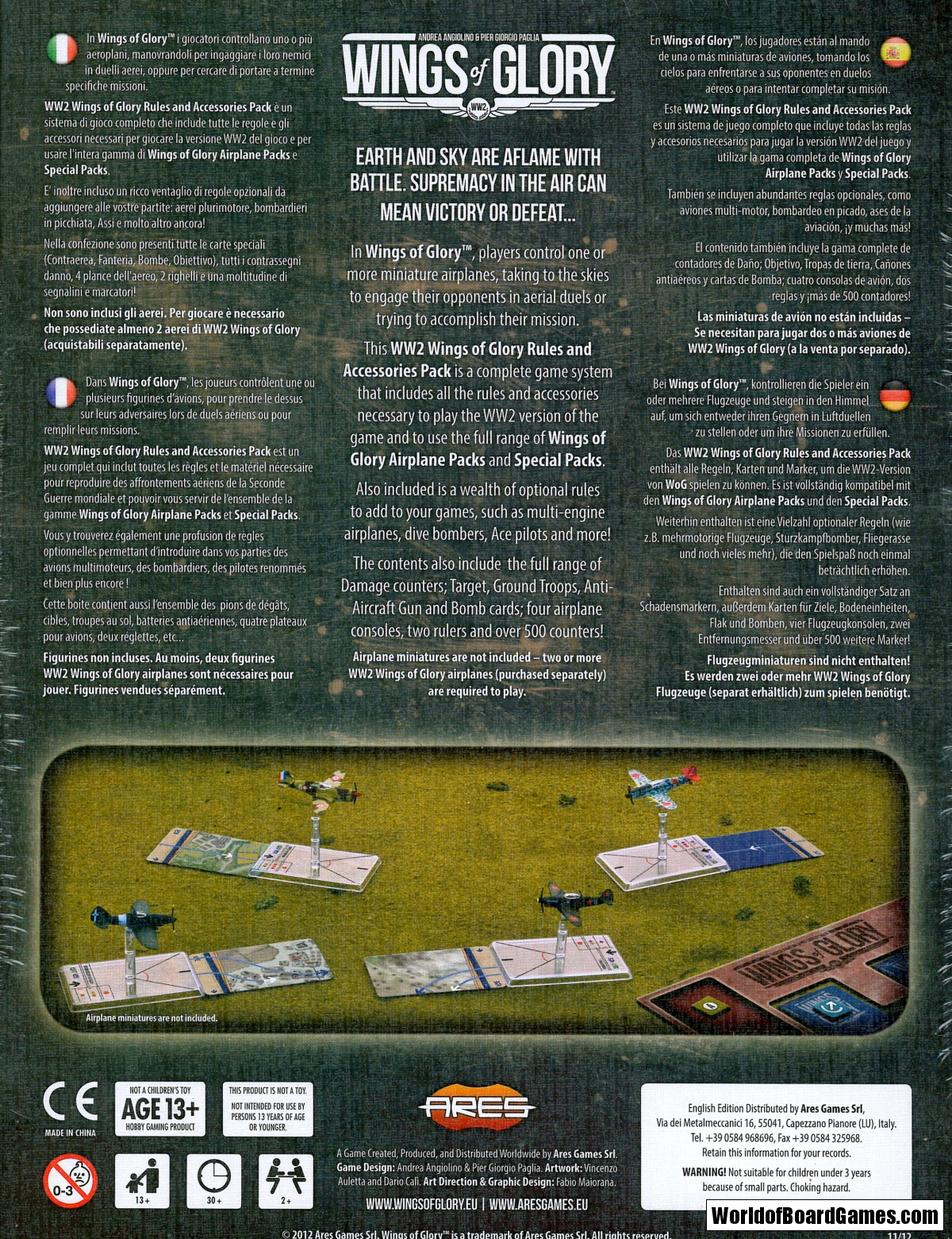 Wings of Glory WW2 Rules and Accessories Pack