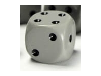 Opaque - Grey/Black - d6