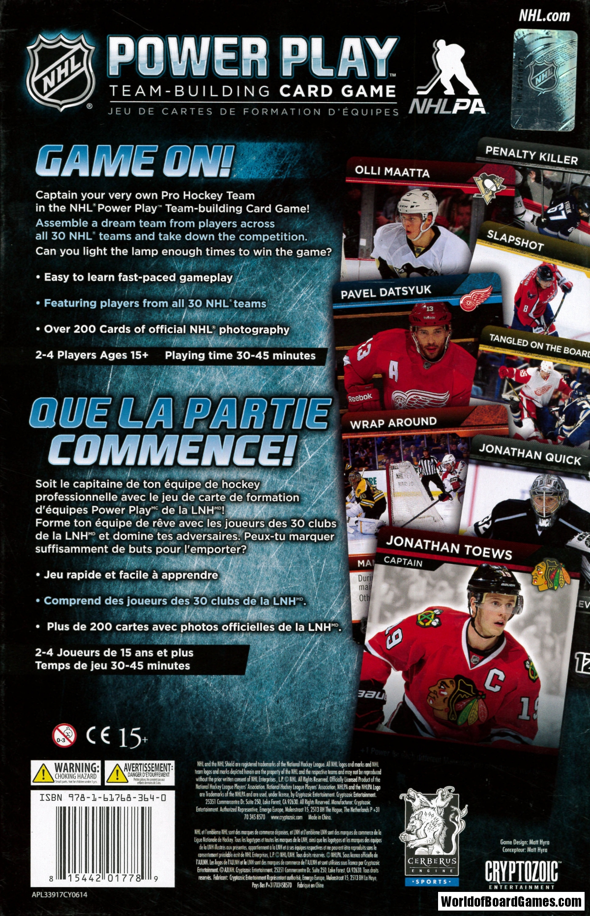 NHL Power Play TeamBuilding Card Game