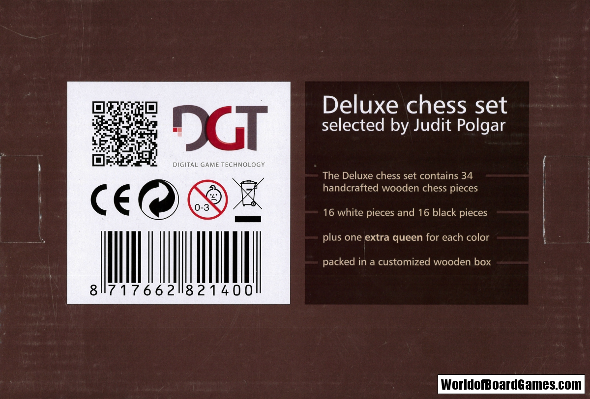 Judit Polgar Deluxe Wooden Chess Pieces in Box