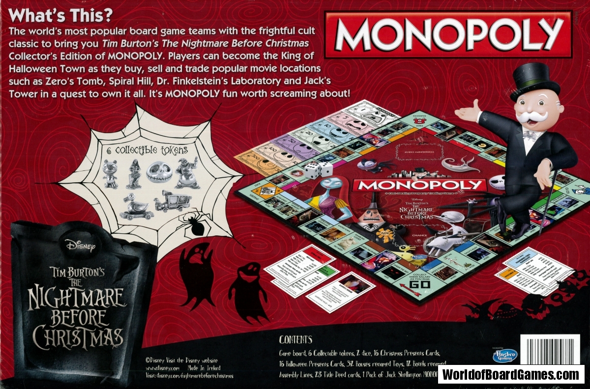 Monopoly Nightmare Before Christmas Collector's Edition
