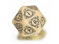Level Counter - D20, Beige and Black