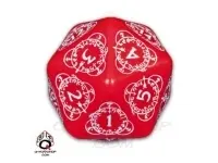 Level Counter - D20, Red and White