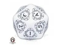 Level Counter - D20, White and Black