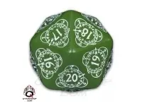 Level Counter - D20, Green and White