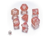 Dice Set - Elven, Translucent and Red