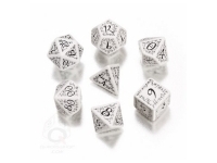 Dice Set - Elven, White and Black