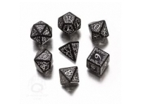 Dice Set - Elven, Black and White