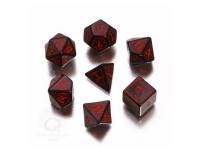 Dice Set - Elven, Black and Red