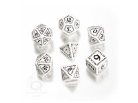 Dice Set - Runic, White and Black