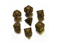 Dice Set - Runic, Black and Yellow