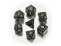 Dice Set - Runic, Black - Glow in the Dark