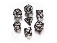 Dice Set - Dragons, Black and White