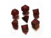Dice Set - Runic, Black and Red