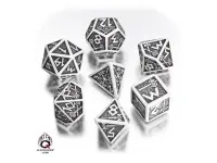 Dice Set - Dwarven, White and Black