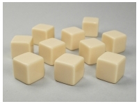 Opaque: Blank Polyhedral D6 - Ivory (10 st)