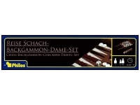 Schack/Chess - Backgammon - Checkers set: Resespel med rulle