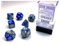 Gemini - Blue-Steel/White - Dice set