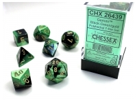 Gemini - Black-Green/Gold - Dice set