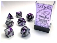 Gemini - Purple-Steel/White - Dice set