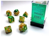 Gemini - Gold-Green/White - Dice set