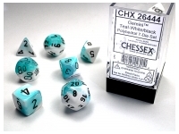 Gemini - Teal-White/Black - Dice set