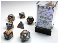 Gemini - Copper-Steel/White - Dice set