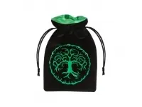 Dice Bag - Forest, Black & Green Velour