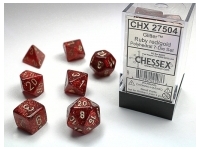 Glitter - Ruby Red/Gold - Dice set