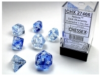 Nebula - Dark Blue/White - Dice set