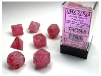 Ghostly Glow - Pink/Silver - Dice set