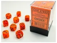 Vortex - Orange/Black - d6, 36 st (12 mm, prickar)