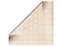 Reversible Battlemat with 1" Squares and 1' Hexes (55 x 60 cm)