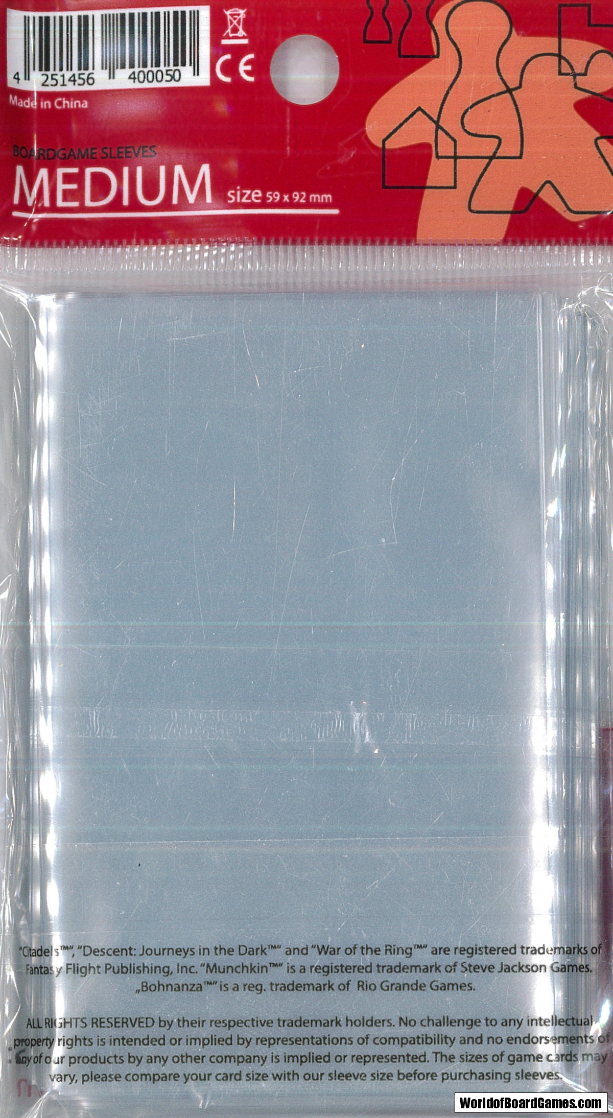 Blackfire Boardgame Sleeves Medium (59x92mm) 100 Pcs