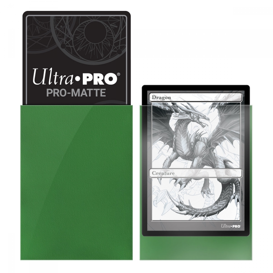 ULTRA PRO Deck Protector Sleeves Pro Matte Green Standard 100ct 66 x 91 mm NEW 