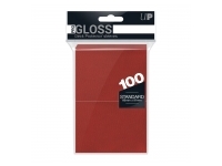 Ultra Pro: PRO-Gloss 100ct Standard Deck Protector sleeves: Red (66 x 91 mm)