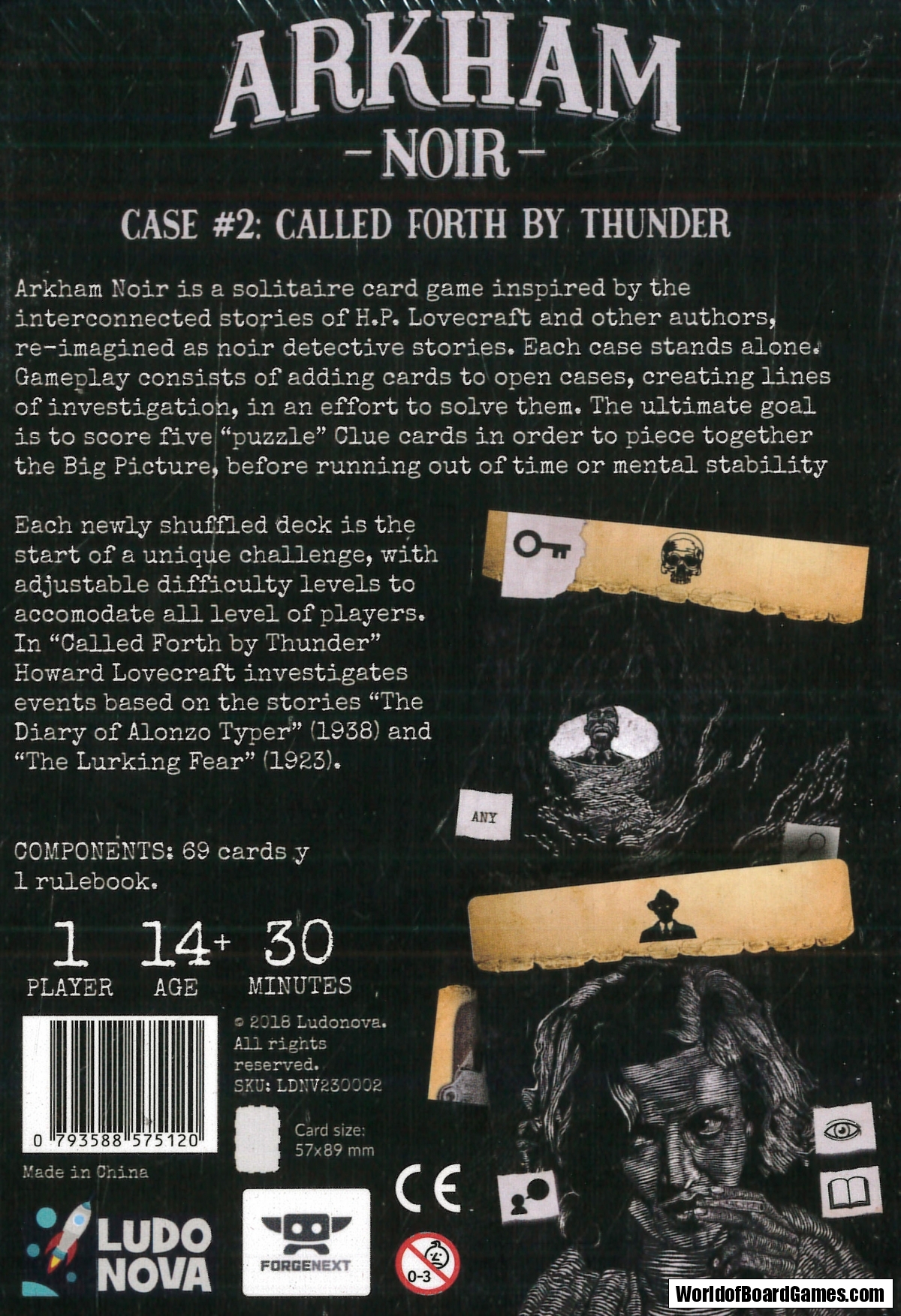 Arkham noir jeu
