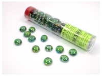 Chessex: Glass Gaming Stones - Iridized Crystal Green (40 st)