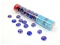 Chessex: Glass Gaming Stones - Iridized Crystal Dark Blue (40 st)