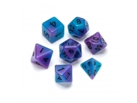 Greifenfels: Flourescent Series - Blue, Purple/Black - Dice Set